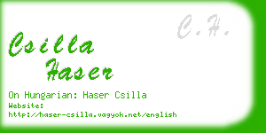 csilla haser business card
